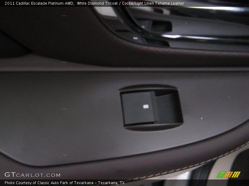 White Diamond Tricoat / Cocoa/Light Linen Tehama Leather 2011 Cadillac Escalade Platinum AWD