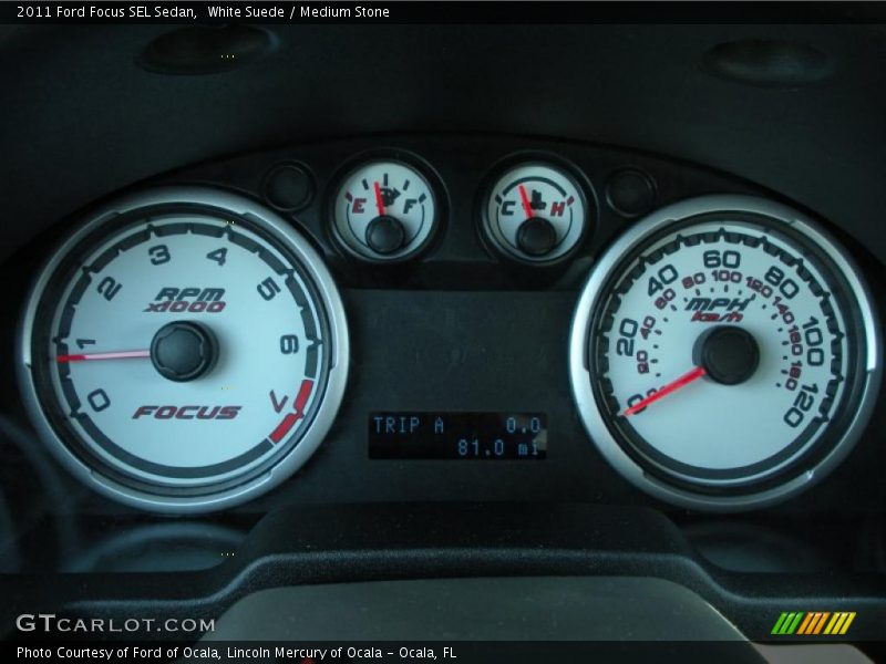 White Suede / Medium Stone 2011 Ford Focus SEL Sedan