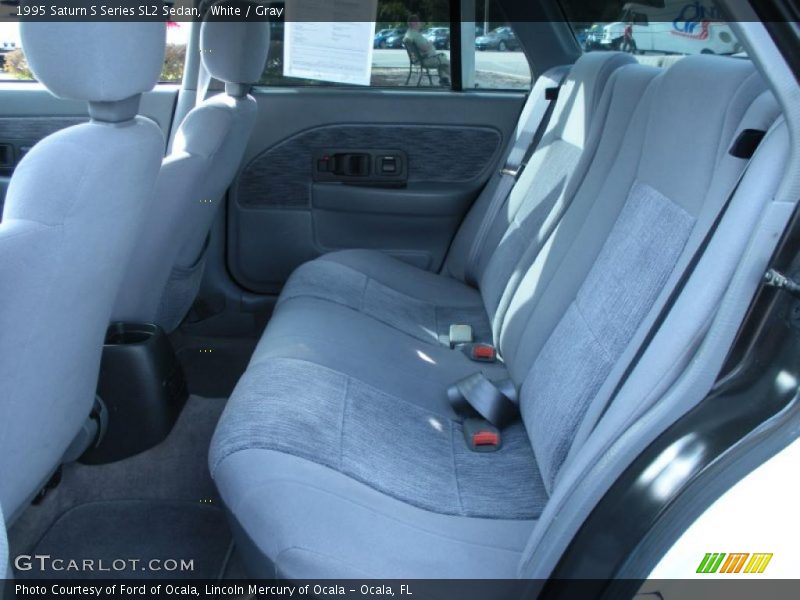 White / Gray 1995 Saturn S Series SL2 Sedan