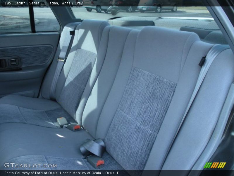 White / Gray 1995 Saturn S Series SL2 Sedan