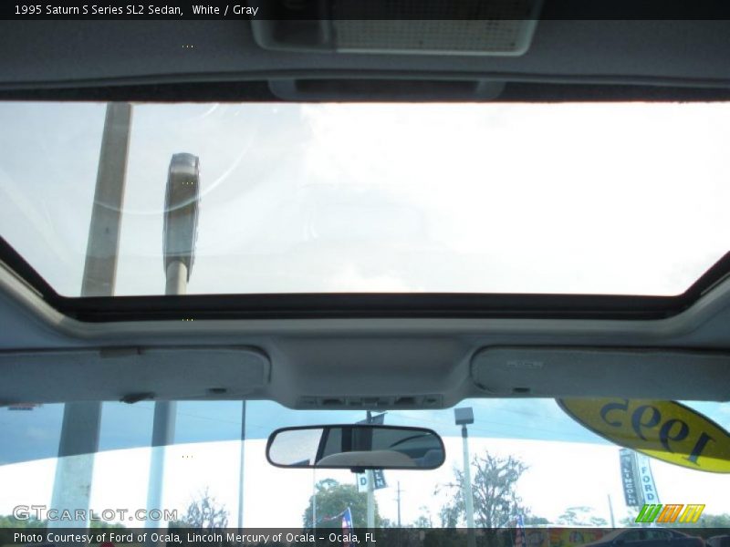 White / Gray 1995 Saturn S Series SL2 Sedan