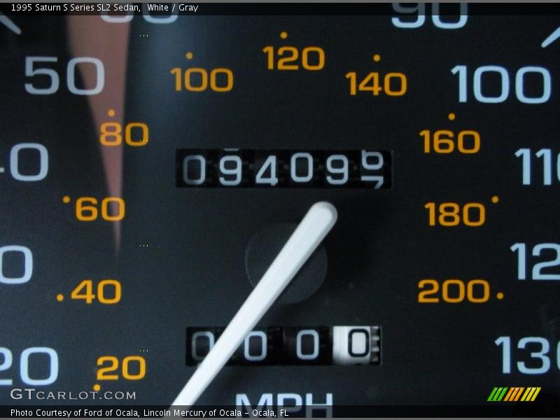 White / Gray 1995 Saturn S Series SL2 Sedan