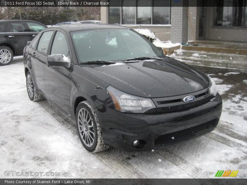 Ebony Black / Charcoal Black 2011 Ford Focus SES Sedan