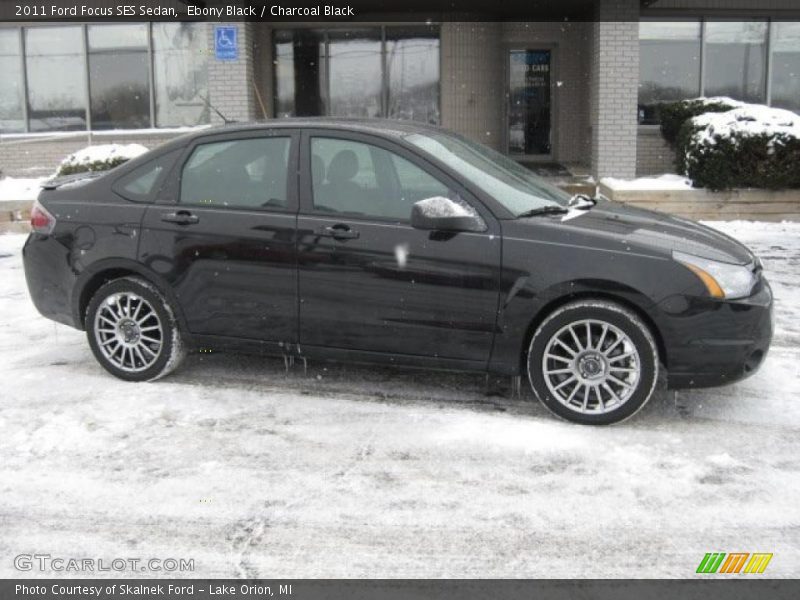 Ebony Black / Charcoal Black 2011 Ford Focus SES Sedan