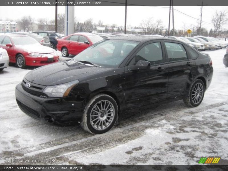 Ebony Black / Charcoal Black 2011 Ford Focus SES Sedan