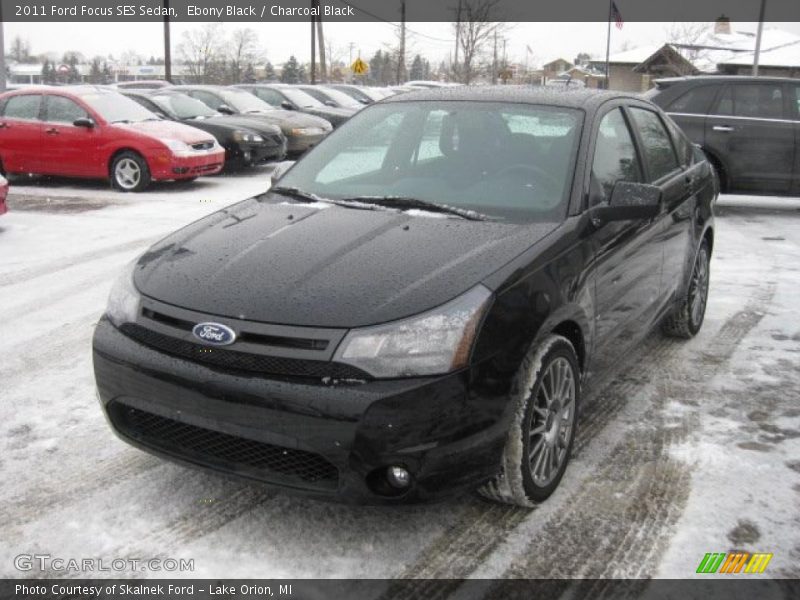 Ebony Black / Charcoal Black 2011 Ford Focus SES Sedan