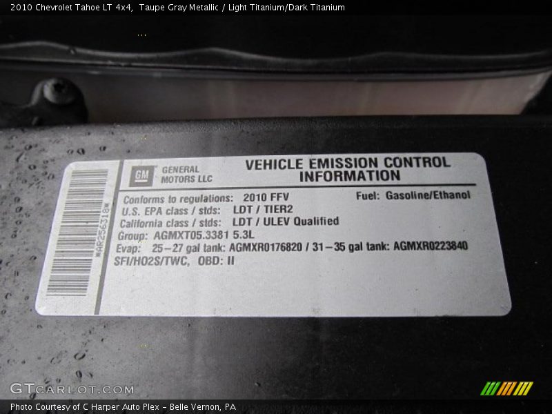 Taupe Gray Metallic / Light Titanium/Dark Titanium 2010 Chevrolet Tahoe LT 4x4