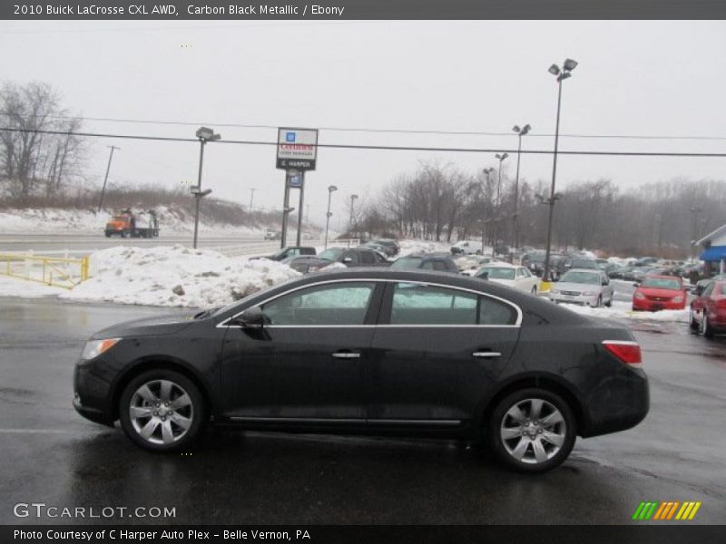 Carbon Black Metallic / Ebony 2010 Buick LaCrosse CXL AWD