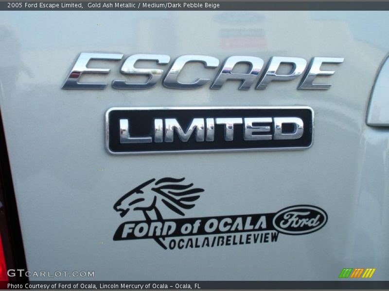 Gold Ash Metallic / Medium/Dark Pebble Beige 2005 Ford Escape Limited