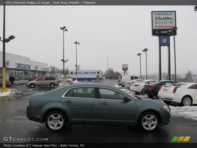 Silver Moss Metallic / Titanium 2009 Chevrolet Malibu LS Sedan
