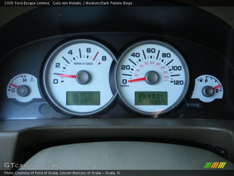 Gold Ash Metallic / Medium/Dark Pebble Beige 2005 Ford Escape Limited