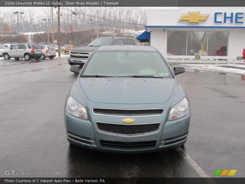 Silver Moss Metallic / Titanium 2009 Chevrolet Malibu LS Sedan