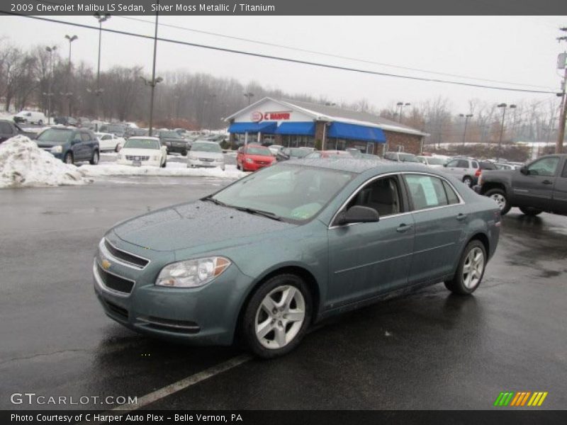 Silver Moss Metallic / Titanium 2009 Chevrolet Malibu LS Sedan