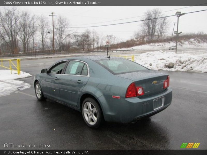 Silver Moss Metallic / Titanium 2009 Chevrolet Malibu LS Sedan
