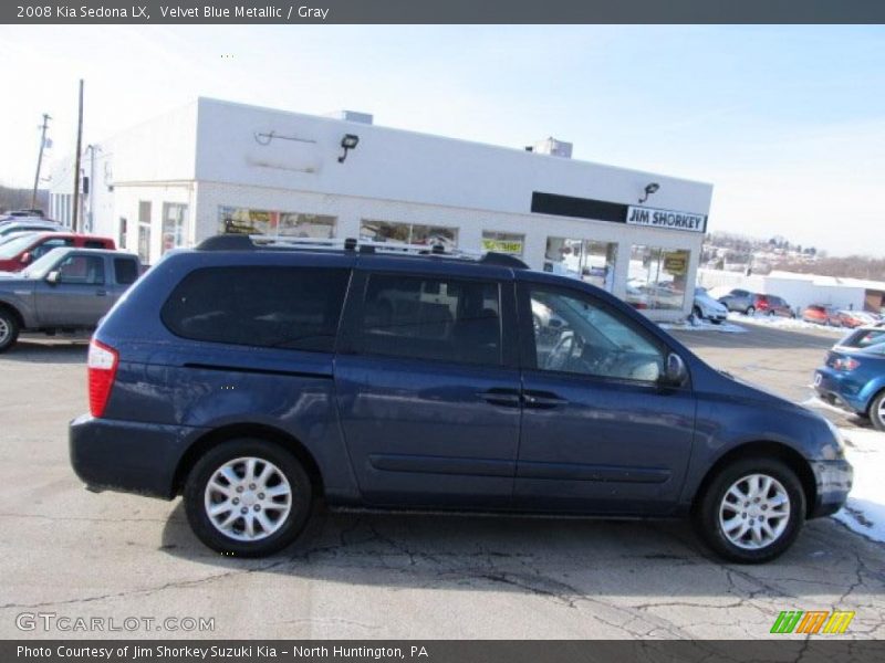 Velvet Blue Metallic / Gray 2008 Kia Sedona LX