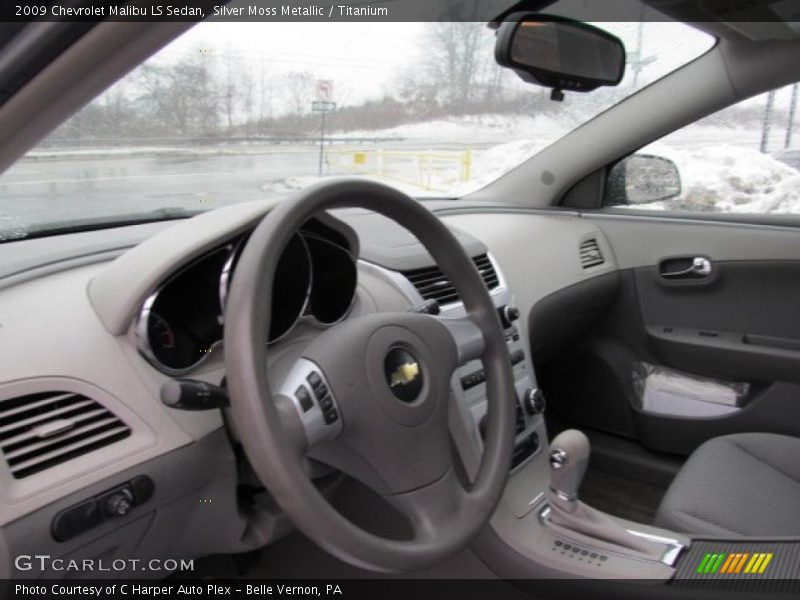 Silver Moss Metallic / Titanium 2009 Chevrolet Malibu LS Sedan