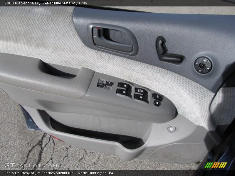 Velvet Blue Metallic / Gray 2008 Kia Sedona LX