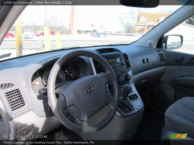 Velvet Blue Metallic / Gray 2008 Kia Sedona LX