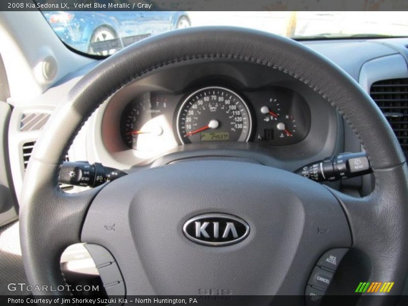 Velvet Blue Metallic / Gray 2008 Kia Sedona LX