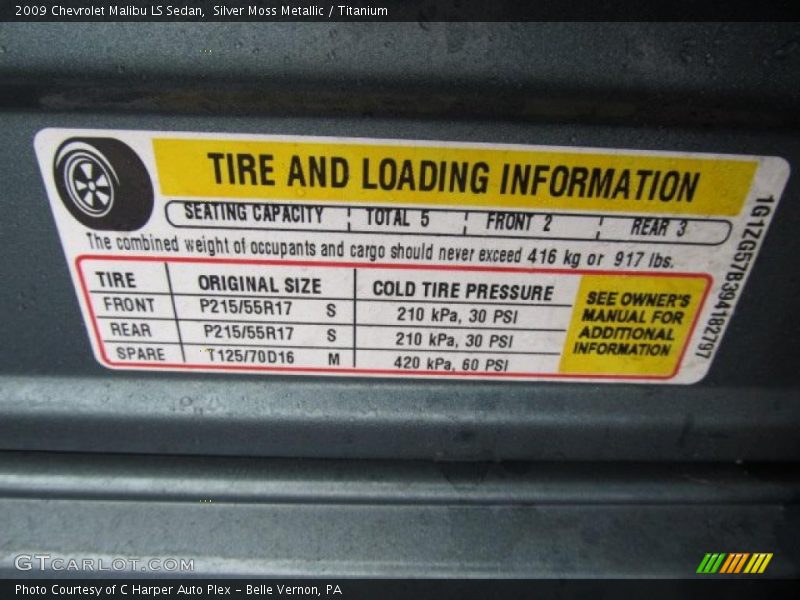 Silver Moss Metallic / Titanium 2009 Chevrolet Malibu LS Sedan