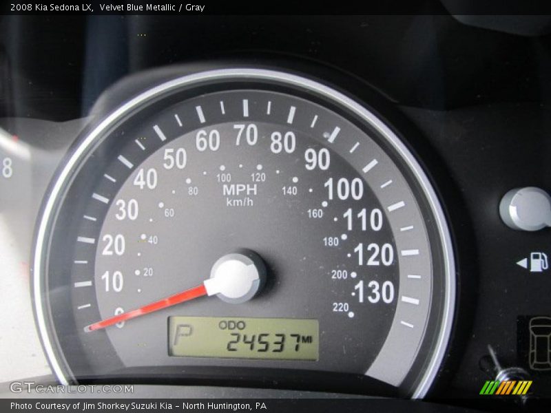 Velvet Blue Metallic / Gray 2008 Kia Sedona LX