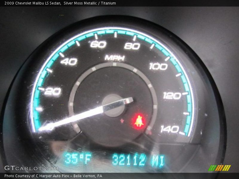 Silver Moss Metallic / Titanium 2009 Chevrolet Malibu LS Sedan