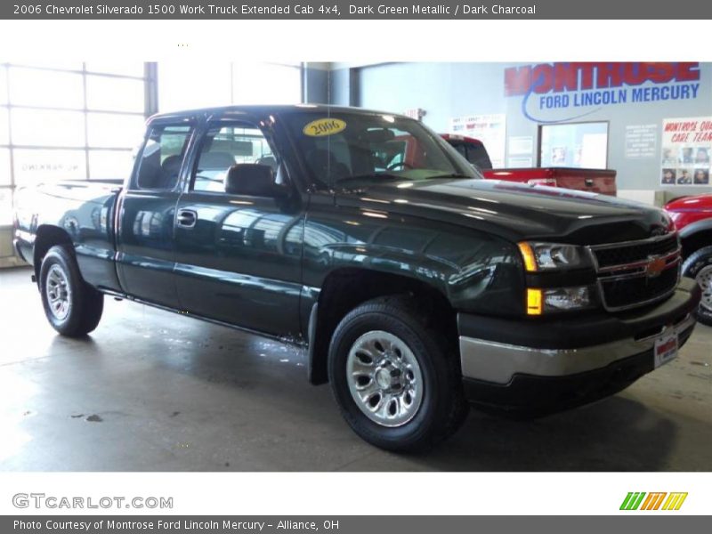 Dark Green Metallic / Dark Charcoal 2006 Chevrolet Silverado 1500 Work Truck Extended Cab 4x4