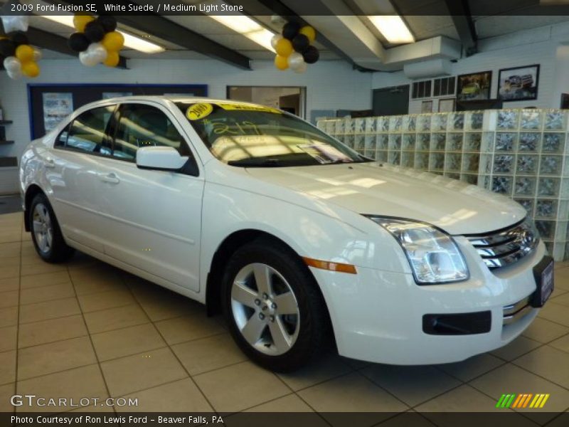 White Suede / Medium Light Stone 2009 Ford Fusion SE