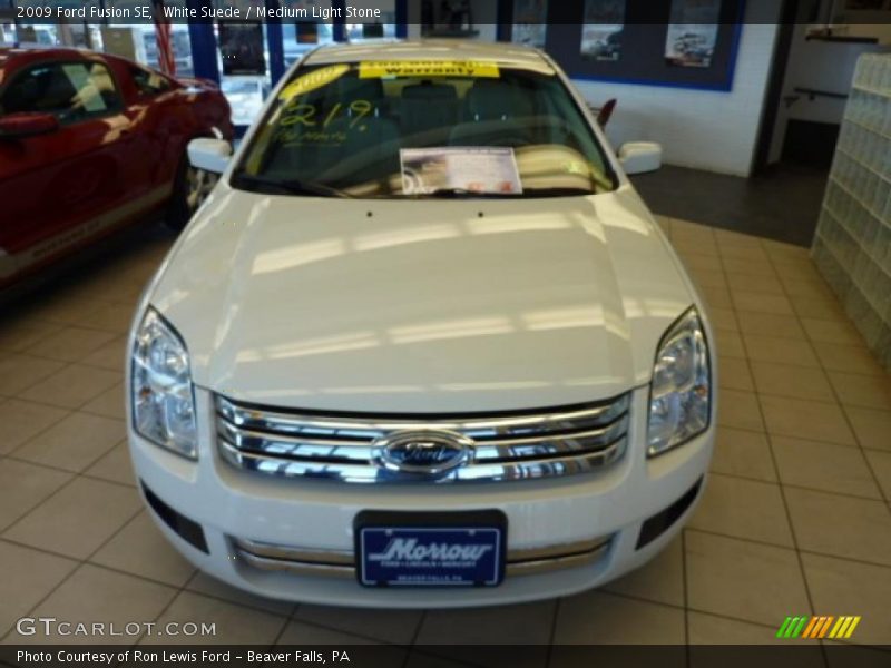 White Suede / Medium Light Stone 2009 Ford Fusion SE