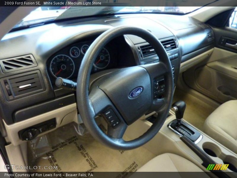 White Suede / Medium Light Stone 2009 Ford Fusion SE