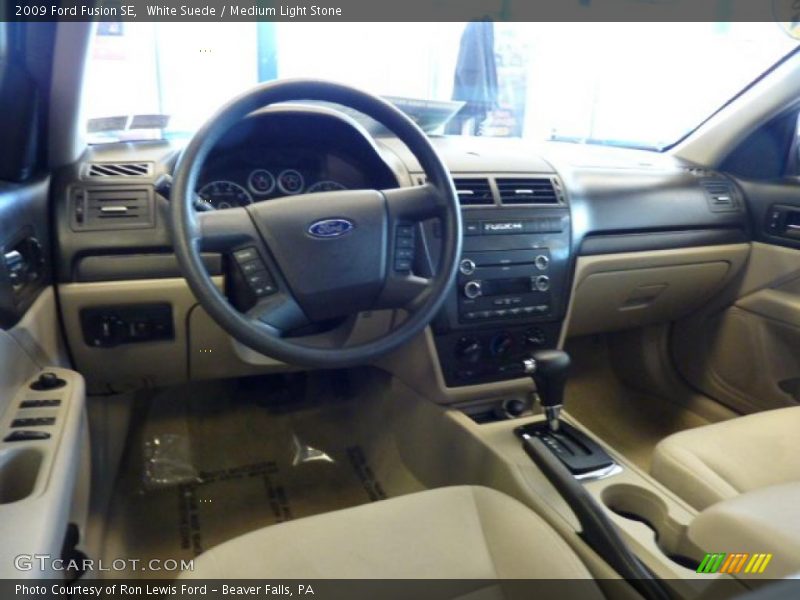 White Suede / Medium Light Stone 2009 Ford Fusion SE