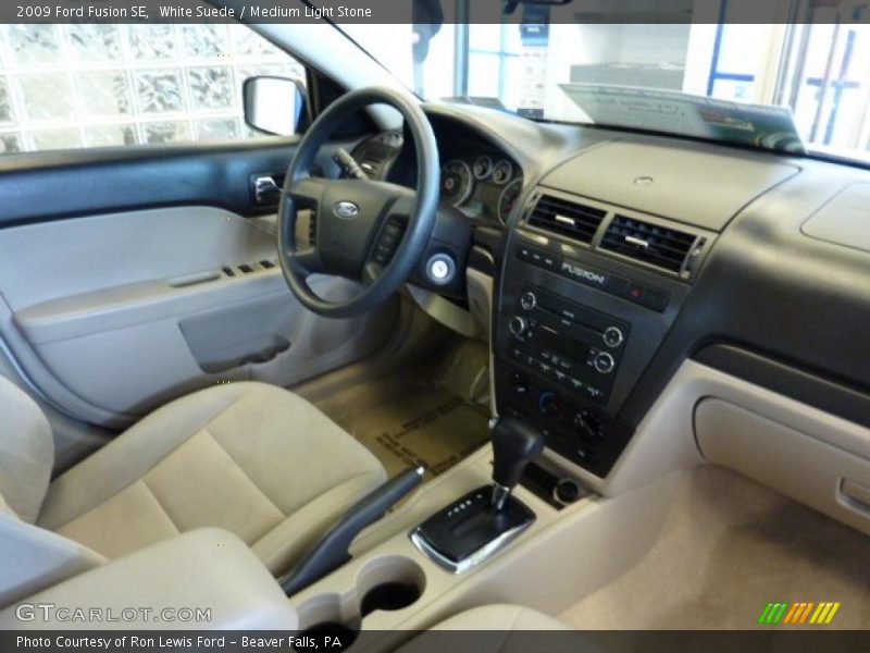 White Suede / Medium Light Stone 2009 Ford Fusion SE