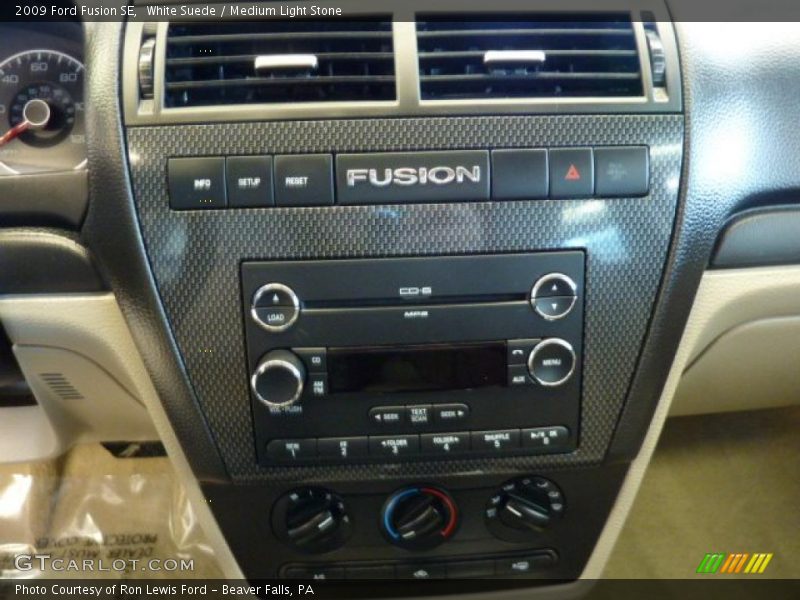 White Suede / Medium Light Stone 2009 Ford Fusion SE