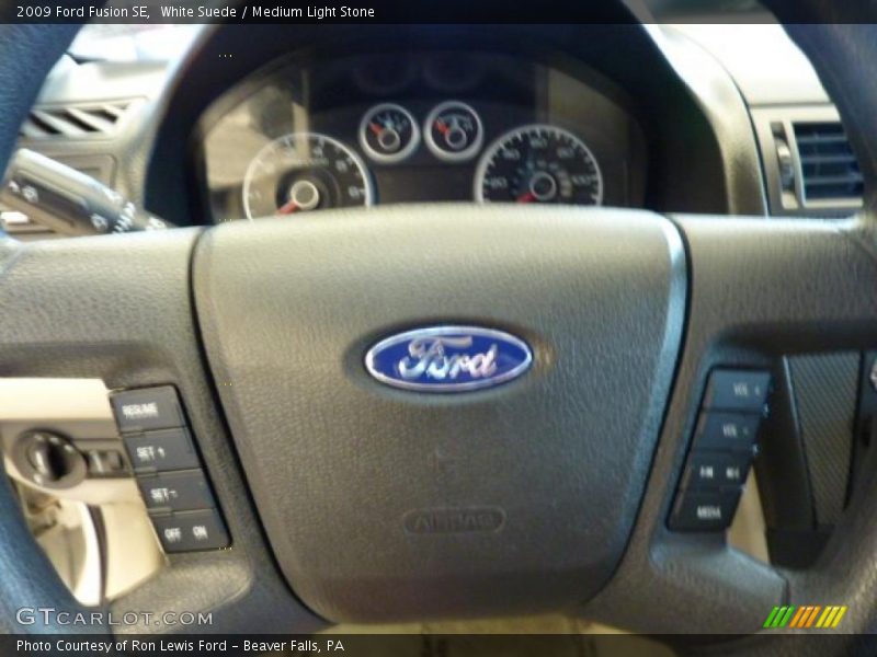 White Suede / Medium Light Stone 2009 Ford Fusion SE