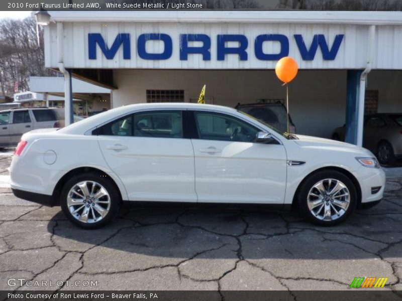 White Suede Metallic / Light Stone 2010 Ford Taurus Limited AWD