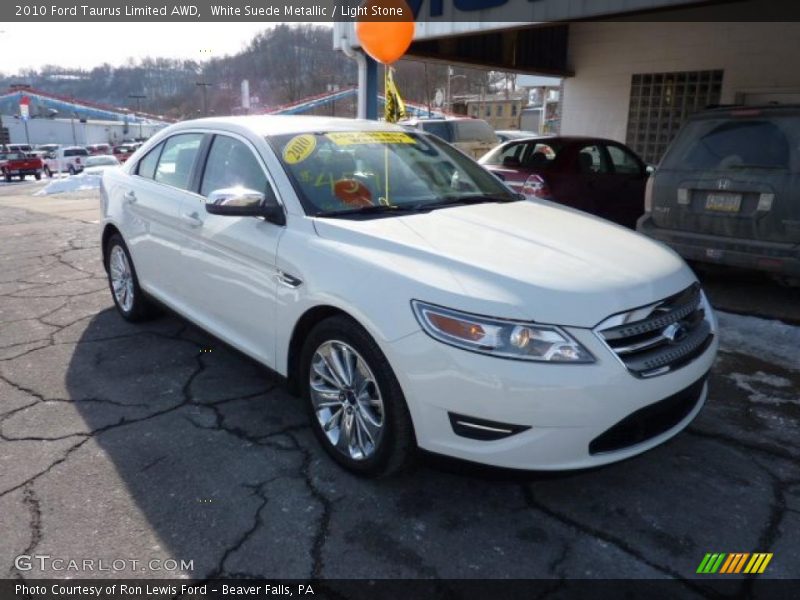 White Suede Metallic / Light Stone 2010 Ford Taurus Limited AWD
