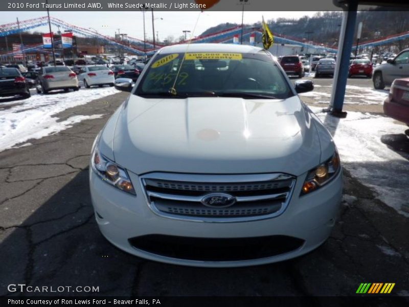 White Suede Metallic / Light Stone 2010 Ford Taurus Limited AWD