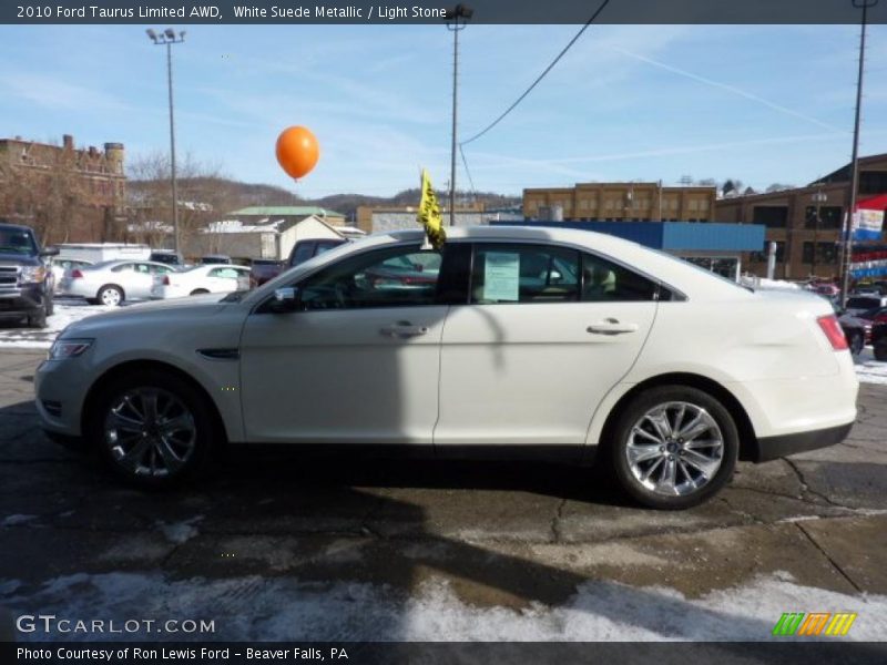 White Suede Metallic / Light Stone 2010 Ford Taurus Limited AWD