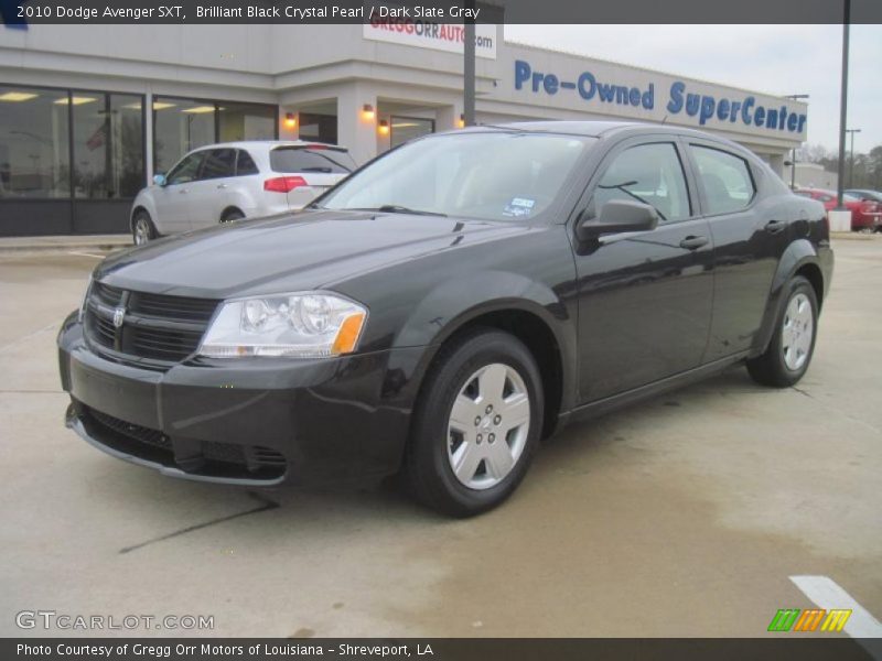 Brilliant Black Crystal Pearl / Dark Slate Gray 2010 Dodge Avenger SXT