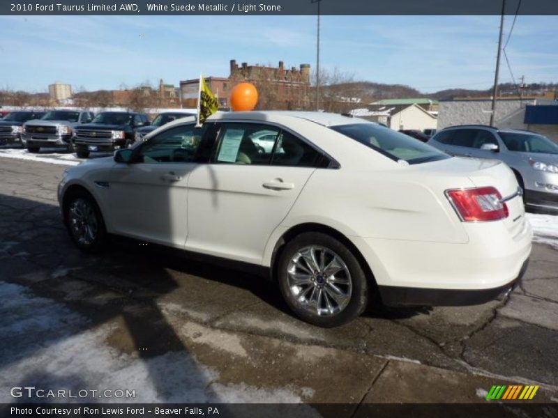 White Suede Metallic / Light Stone 2010 Ford Taurus Limited AWD