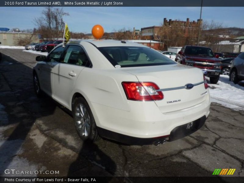 White Suede Metallic / Light Stone 2010 Ford Taurus Limited AWD