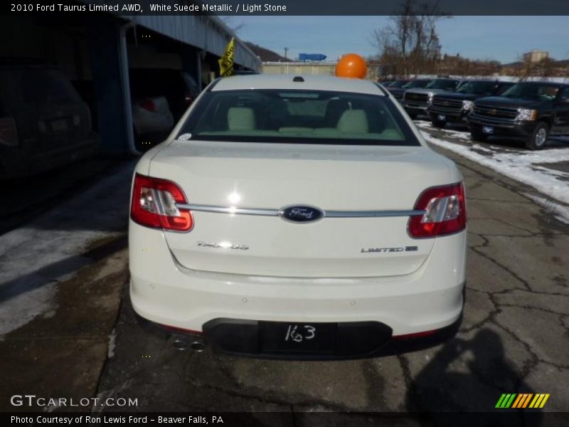 White Suede Metallic / Light Stone 2010 Ford Taurus Limited AWD