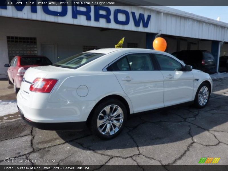 White Suede Metallic / Light Stone 2010 Ford Taurus Limited AWD