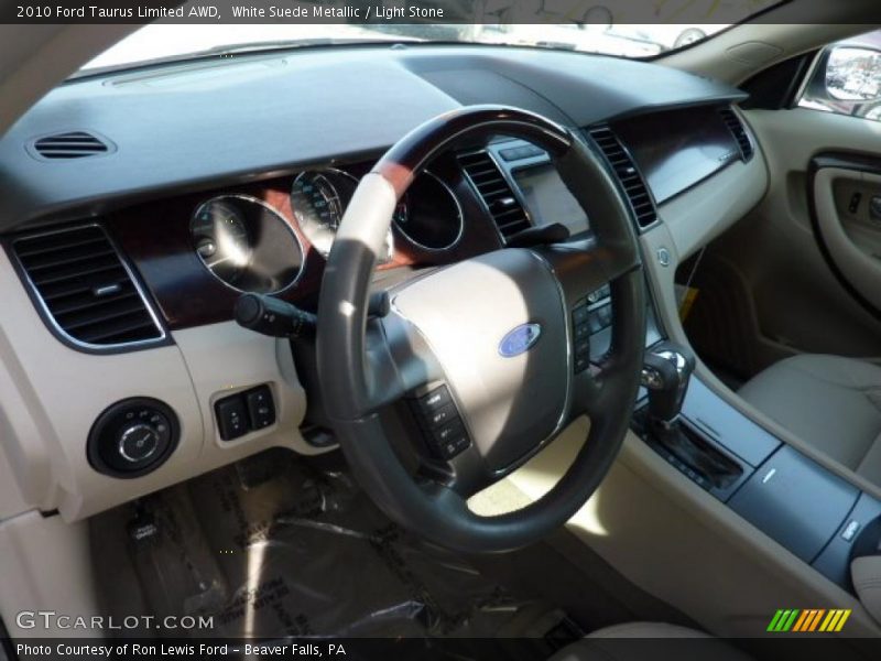 White Suede Metallic / Light Stone 2010 Ford Taurus Limited AWD