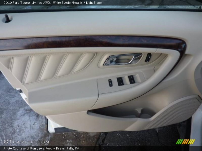 White Suede Metallic / Light Stone 2010 Ford Taurus Limited AWD