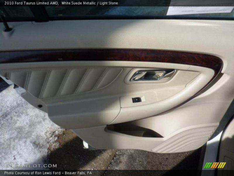 White Suede Metallic / Light Stone 2010 Ford Taurus Limited AWD