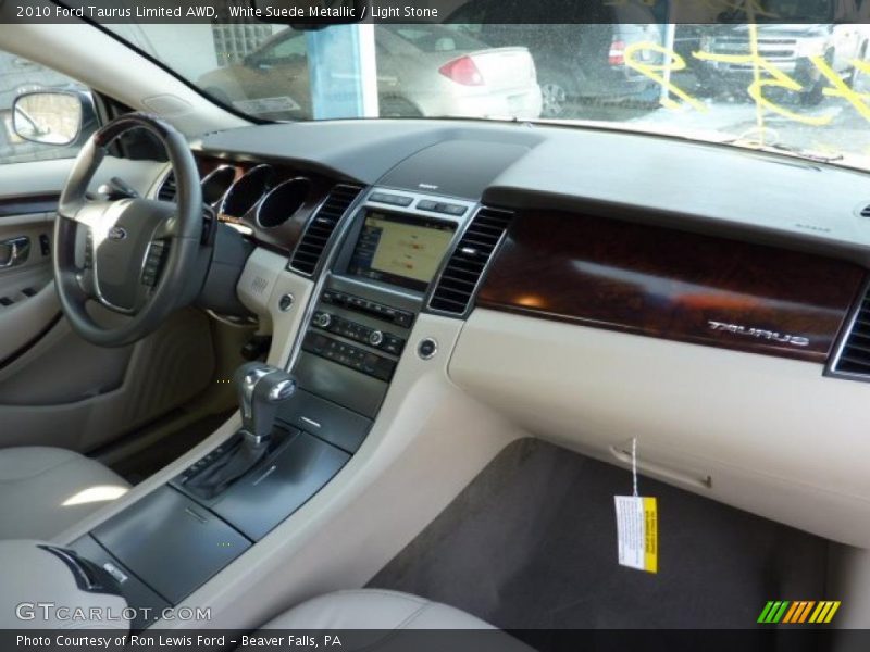 White Suede Metallic / Light Stone 2010 Ford Taurus Limited AWD