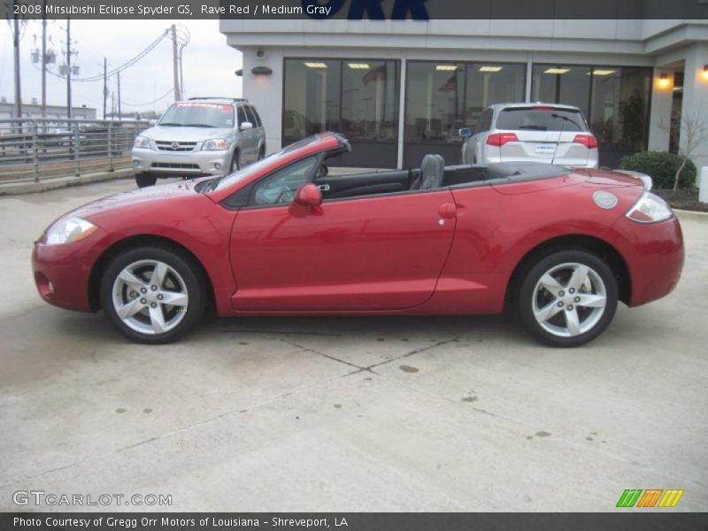 Rave Red / Medium Gray 2008 Mitsubishi Eclipse Spyder GS