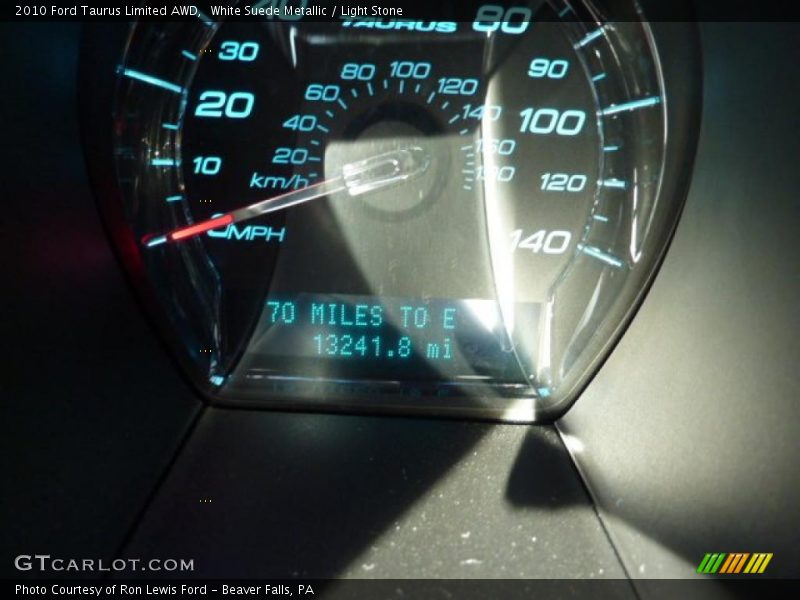 White Suede Metallic / Light Stone 2010 Ford Taurus Limited AWD