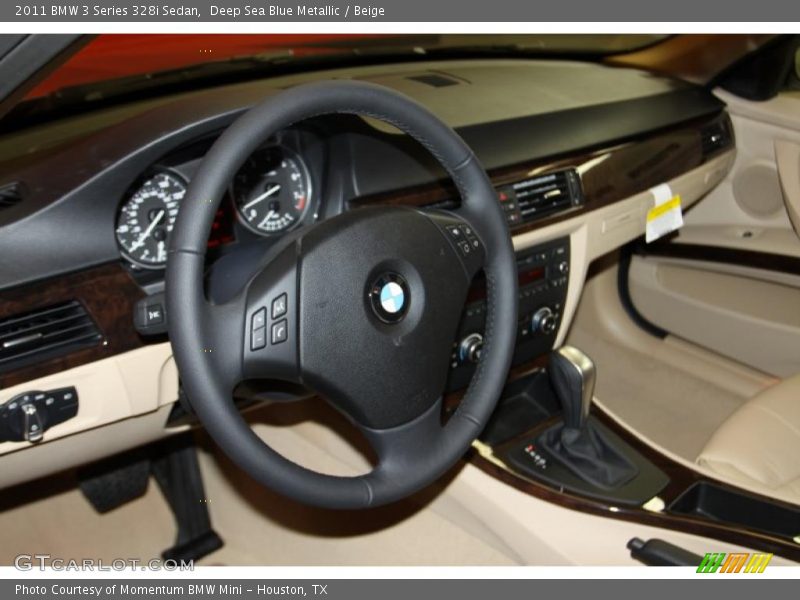 Deep Sea Blue Metallic / Beige 2011 BMW 3 Series 328i Sedan